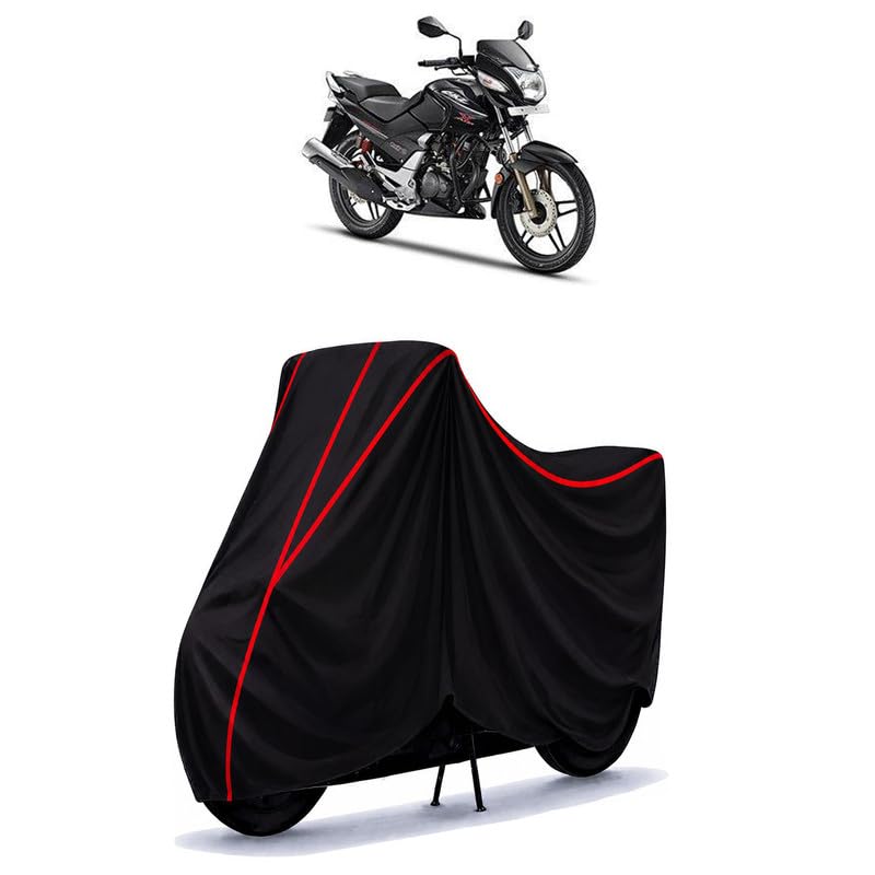 Image of Hero CBZ Water Resistant Bike Cover for All Motorcycles & Rain | Heavy Duty Taffeta Fabric | UV Protection, Dustproof, Scratchproof | All Weather Two Wheeler Body Cover with Elastic Bottom