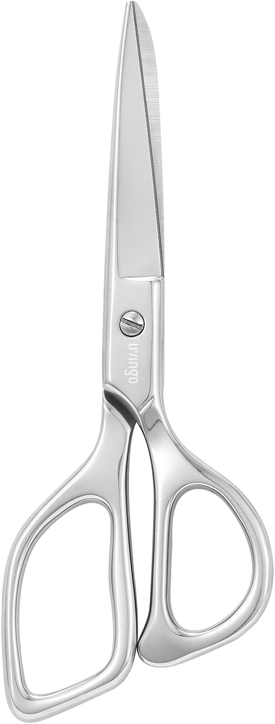 LIVINGO Sharp Tailor Fabric Scissors - 7" Professional Forged Stainless Steel Heavy Duty Sewing Metal Shears All Purpose, Crafting Scissors for Dressmaking Denim Canvas Cloth Leather and Felt
