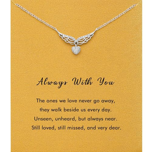 RZKING Silver Necklace for Women, Dainty Cat Candy Bow Moonstone Necklace, Gifts for Best Friend Sister Mom Daughter Teacher, Mothers Day Birthday Christmas Thank You Gifts