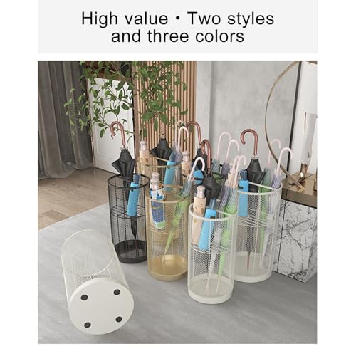 ZJXANMZ Paragüero metálico Comercial de Gran Capacidad, diseño cilíndrico para Entrada, Organizador de Paraguas Moderno para Interiores. - imagen 5