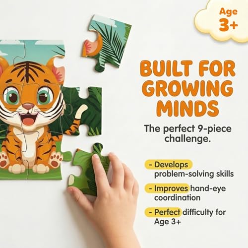 Image of 11 Strokes 6 in 1 Birds Jigsaw Puzzle for Kids Age 3+ | 54 Pieces | Parrot Peacock Owl Flamingo Toucan Eagle | Premium MDF | Educational Toy