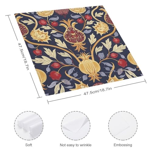 Servilletas de Tela JTKBNVM Pack 2 Floral Cuadradas miniatura 2
