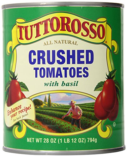 Tuttorosso Crushed Tomatoes with Basil, 28oz Cans (Pack of 6)
