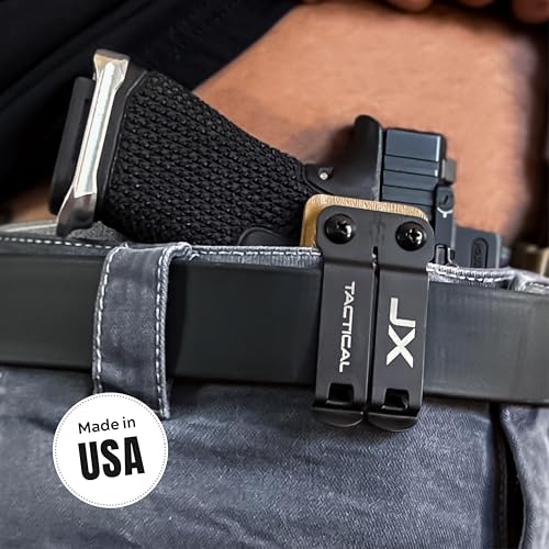 JX Tactical - Original Fat Guy Holster - IWB - Right Hand Draw - Compatible with Springfield Hellcat Pro w/Monoblock - Optic Ready - Coyote Brown - Made in U.S.A