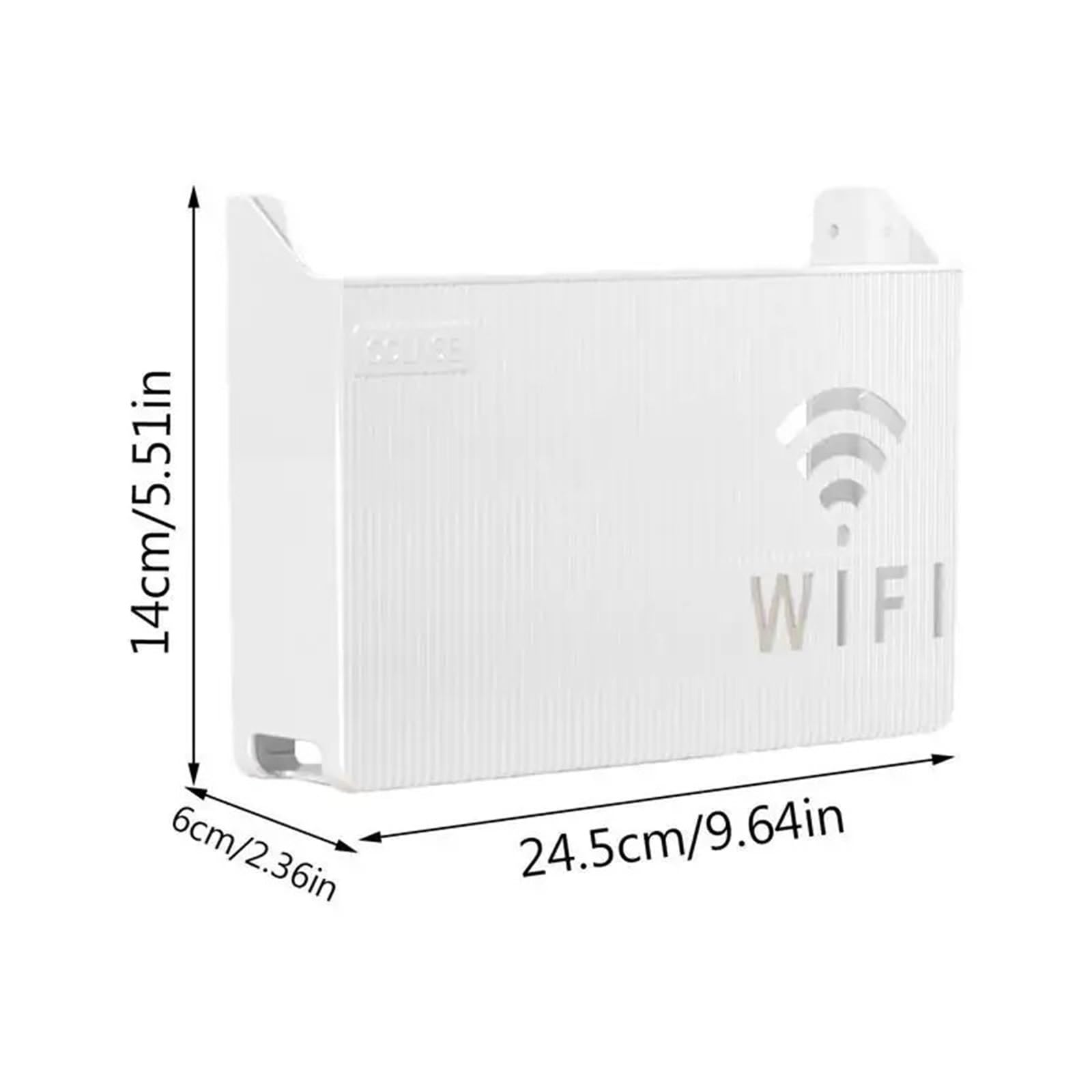Boîte De Rangement pour Routeur 2 pièces sans Fil WiFi routeur boîte de Rangement Salon Organisateur décoration Mural TV décodeur Support câble boîtes d'alimentation(Pink)