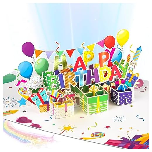 Fyihoxi Tarjeta Felicitacion Cumpleaños, Tarjeta Pop Up 3D Cumpleaños, Tarjeta de Cumpleaños Pop-Up Con Sobre, Tarjeta Cumpleaños Original para Familia Día de la Madre Amigo Aniversario
