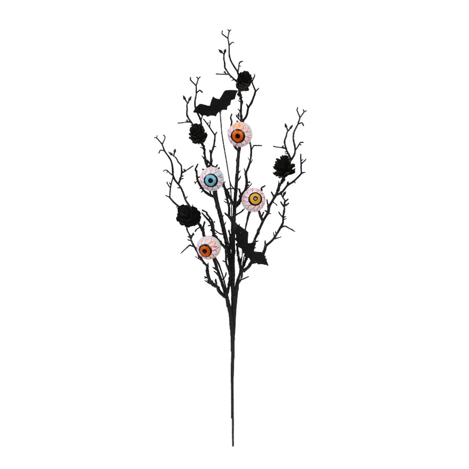 Xjdzineq Realistic Pinecone Bat Plant for Halloween Flower Arrangements & Home Table Decor Halloween Flower Picks