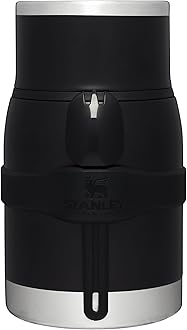 Adventure To-Go Food Jar and Spork 24 oz | Vacuum Insulated Thermos Food Container | Wide Mouth Screw On Lid | Packable for Travel | Stainless Steel with Leakproof Lid | BPA-Free | Black Glow