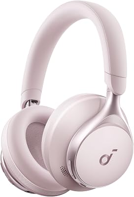 Soundcore Anker Space One Cuffie Bluetooth Cancellazione Rumore Attiva Adattiva, Riduzione Voce Umana 2X Più Forte, 40 Ore ANC, Controllo app, LDAC Hi-Res Wireless Audio, Chiamate Chiare