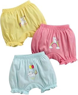 BUMZEE Girls Regular Fit Cotton Bloomers Pack of 3 Price In India