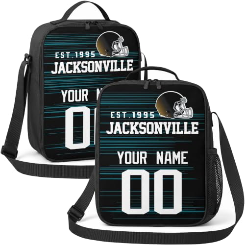 Image of Jacksonville Lunch Bag Custom Name and Number Personalized Gifts