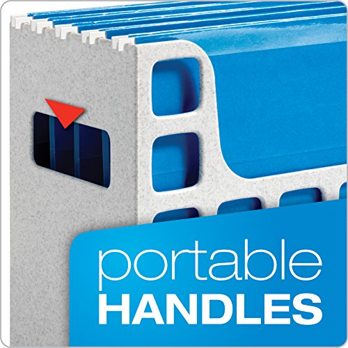 Pendaflex 23054 Desktop File W/Hanging Folders, Letter, Plastic, 12 1/4 X 6 X 9 1/2, Granite #TOP4