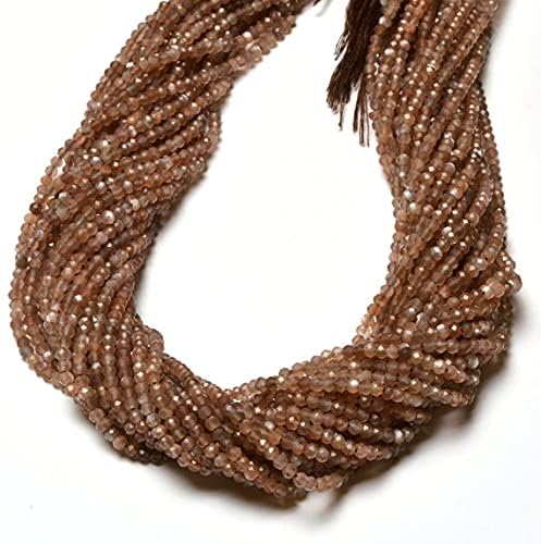 Pierre de lune marron facettée AAA+ pour création de bijoux raffinés