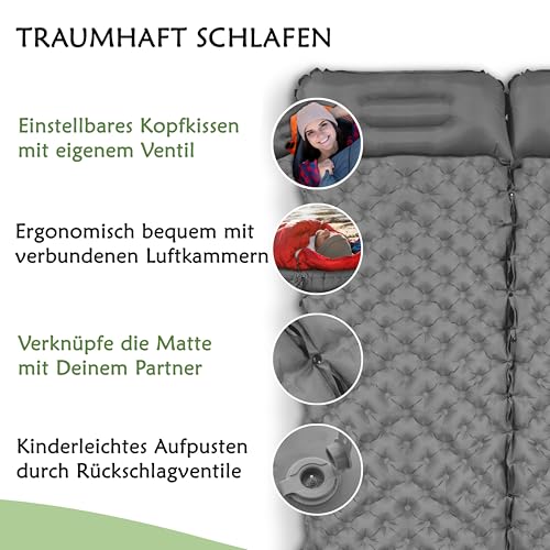 Camping-Isomatte CampKnight 2-in-1 für Outdoor und Camping