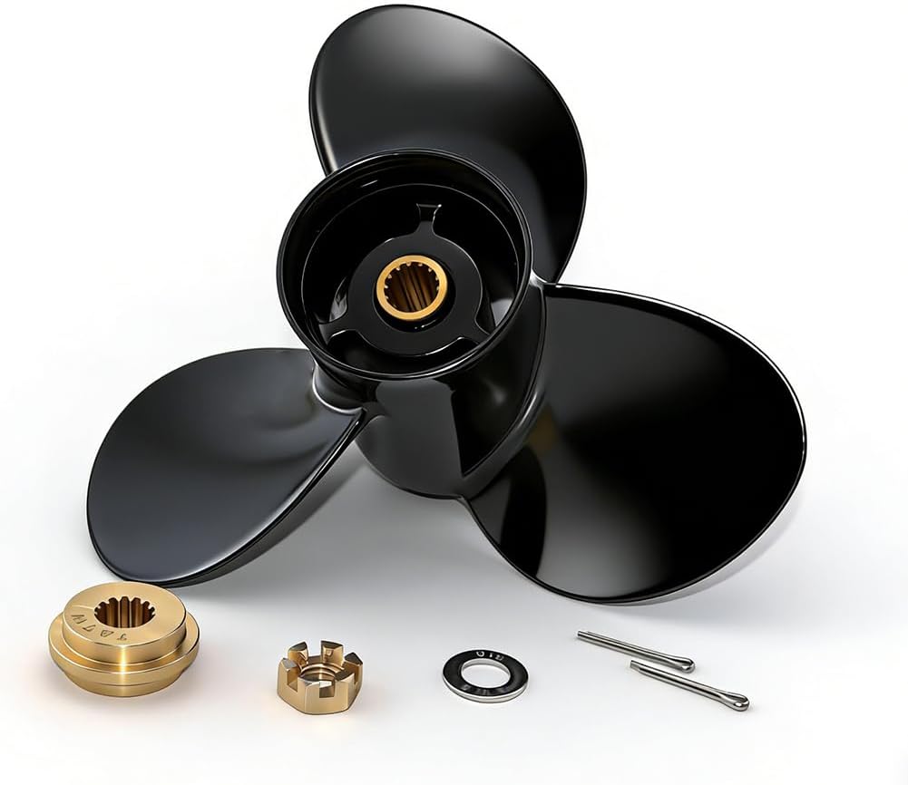 Boatman Upgrade 9.25x10 Outboard Propeller with Hardware Kits Compatible with Mercury Outboard Motos 9.9/15/20HP &Tohatsu Motos 9.9/12/15/18HP/20HP,NSM NSF MFS, OEM 48-897752A11