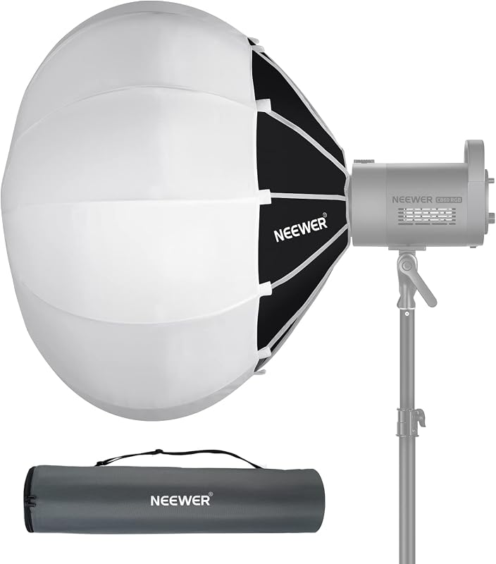 20"/50cm Lantern Softbox One Step Quick Release, 360° Light Diffuser with Skirt, Bowens Mount for Video Light CB60 CB100 CB150 Compatible with Aputure Light 600d Amaran 60x Godox SL60W, NS50L