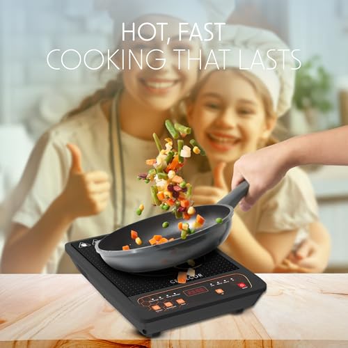 Image of CELLECOR ICT01CE 2000 Watts Induction Cooktop with Auto-Switch Off | 8 Preset Modes | Soft Push Button Control | Overheat Protection | Easy-to-Clean- Surface |1-Year Warranty