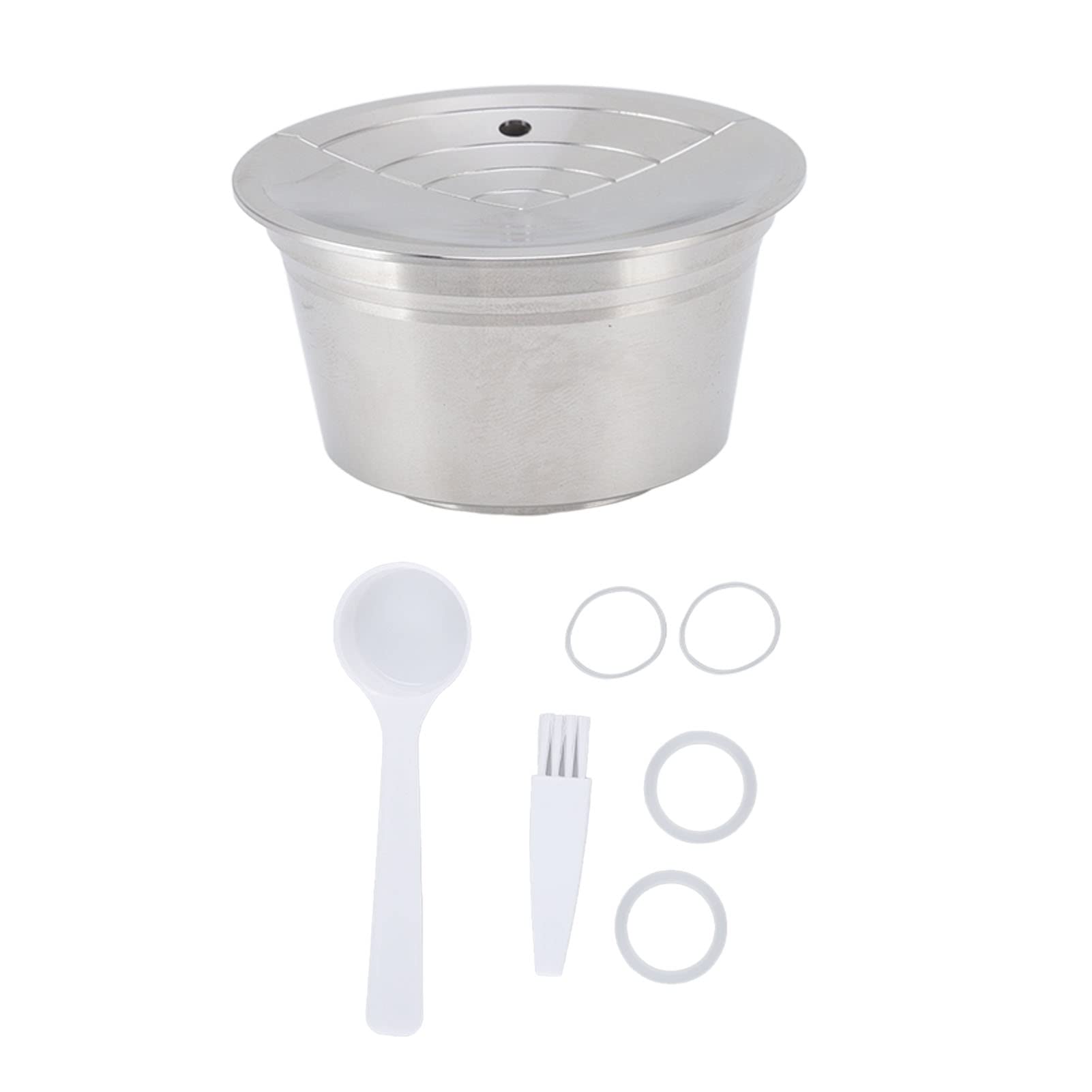 Tazas K Reutilizables, Filtro De Café K CUP Reutilizable, Cápsulas De Café Recargables De Acero Inoxidable, Con Placa De Presión De Polvo De Cuchara De Cepillo, Para Dolce Gusto, Para EDG LUMIO DG325