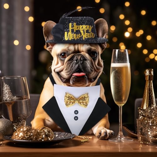 Disfraz para perros Año Nuevo Suhine tamaño Mediano miniatura 5