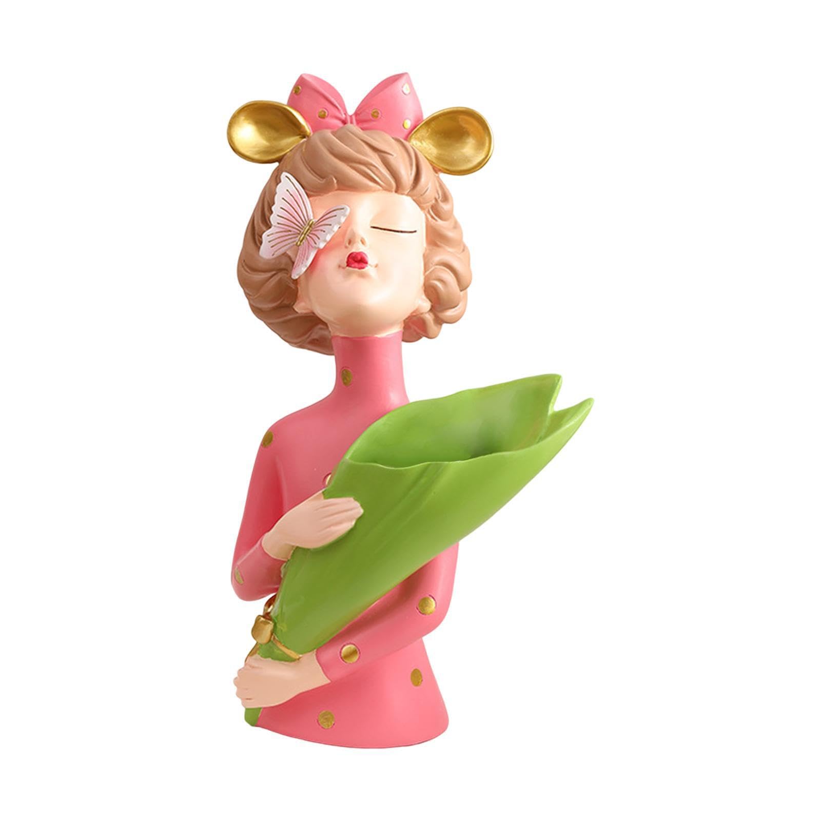 TWISAXC Desktop Decoration Women|Durable Resin Girl Figure Sculpture Adds Aesthetic Appeal for Creative And Vivid Of Modern Resin