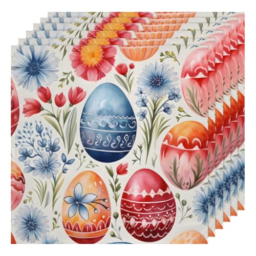 Servilletas de Tela Decorativas Multicolor Set x6
