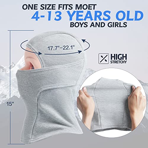 Koolsoly Kids Balaclava Face Mask, Winter Hat Face Warmer For Cold Weather Ski Mask For Boys Girls Army Green #TOP4