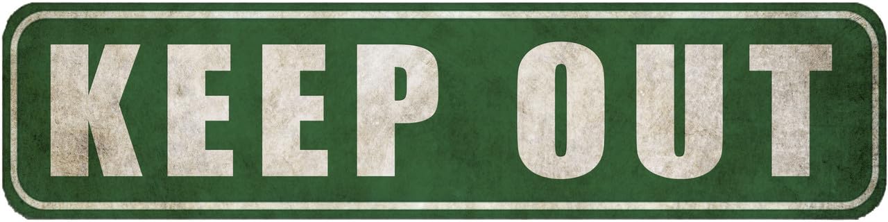 Keep Out Do Not Enter Metal Sign Private Not An Exit Rustic Tin Sign Rustic Street - For Office,Garage,Garden And Man Cave,Coffee Station Decor,4x16 Inch