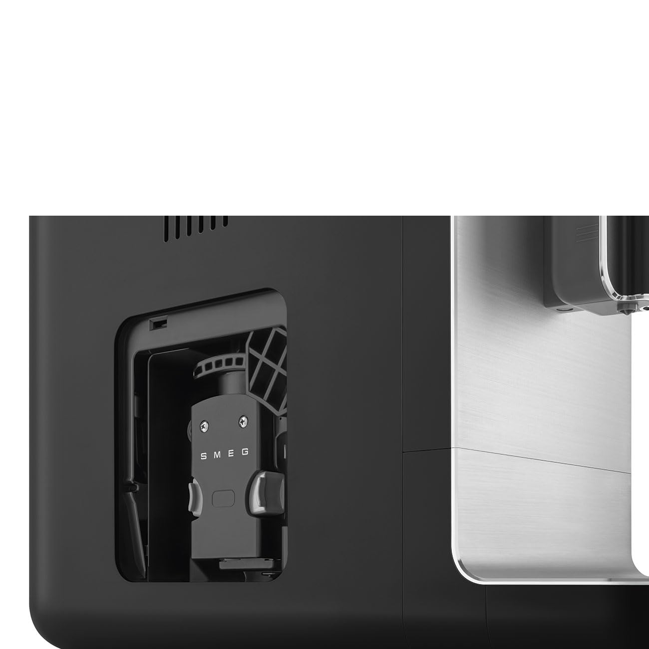Smeg BCC11BLMEU - Cafetera automática con función de vapor, color negro