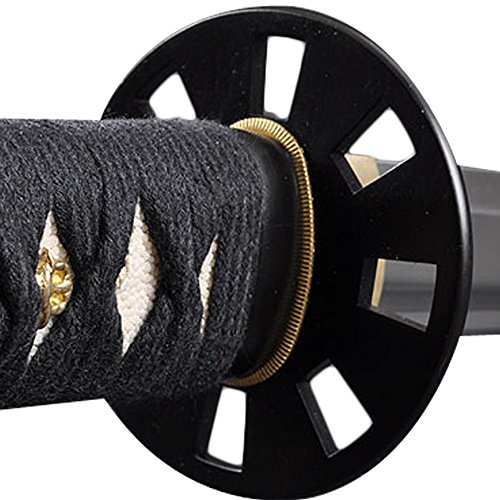 Handmade Sword - Unsharpened Iaido Trainging Katana Sword, Stainless Steel, Handmade, Full Tang, Brass Fittings, Alloy Tsuba, Black Scabbard