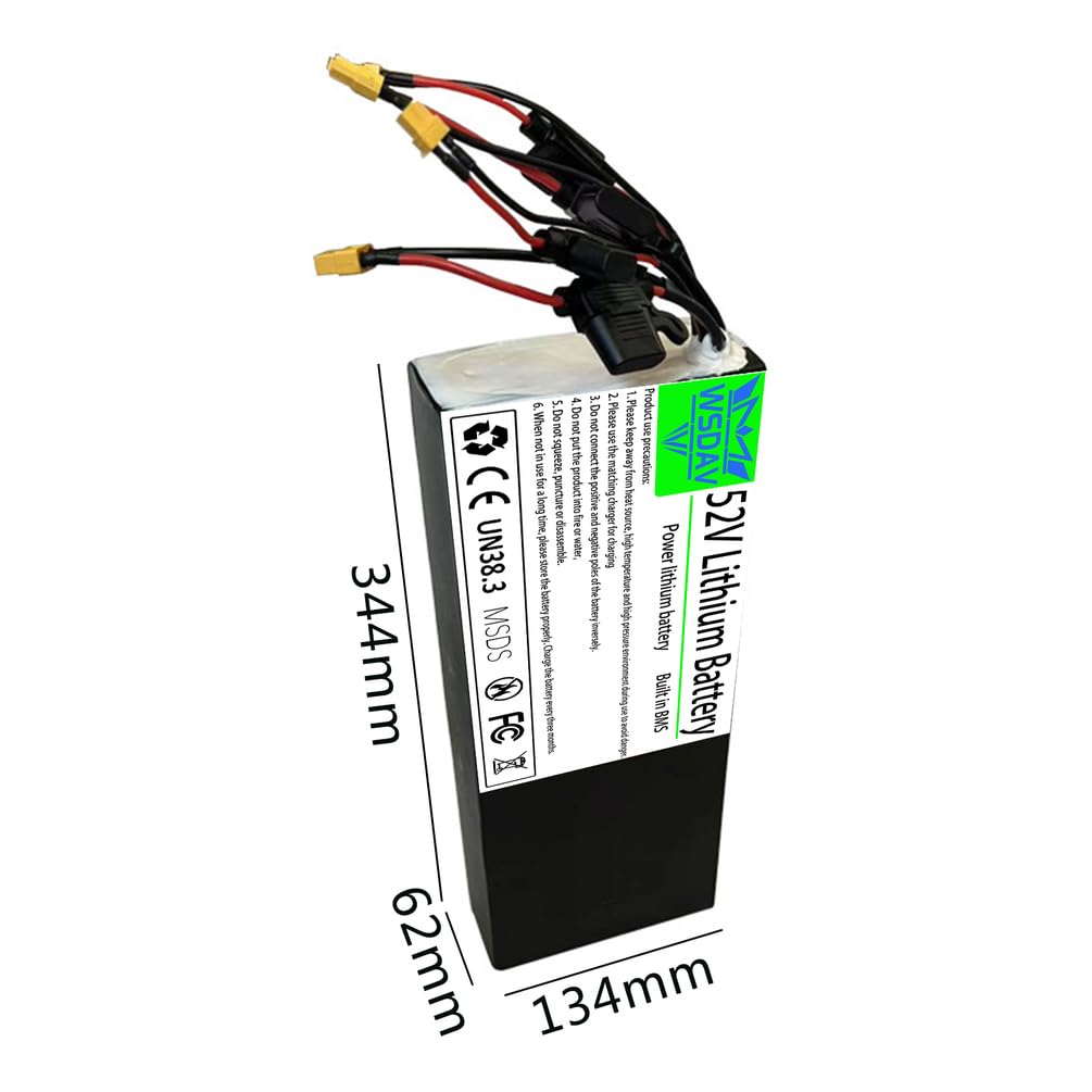 Batterie pour Scooter 52 V, Bloc-Batterie Lithium 52 V avec BMS