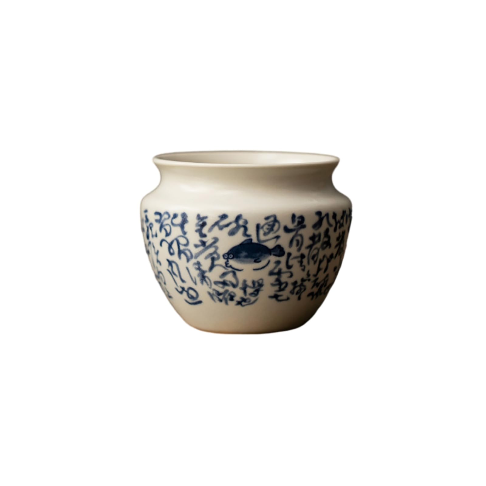 Lavage chinois bleu et blanc céramique pour vider l'eau du thé sans tache
