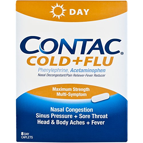 Contac Day Non-Drowsy Cold + Flu, 8 Count #TOP1