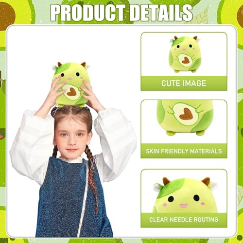 Kuscheltier Plüsch Spielzeug, Kühe Plüschtier Puppen, Kissen Stofftier Plüschtiere, Cartoon Plush Doll Süße Kuscheltiere Kawaii Deko Kuh Plüsch Kissen Spielzeug Geschenk für Kinder - 20CM