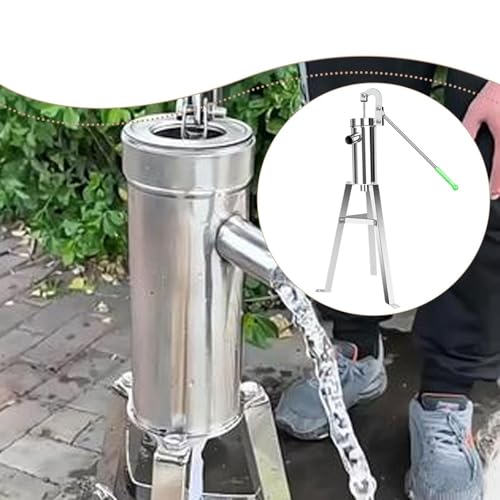 Pompe à eau manuelle pour puits robuste en inox portable et facile à utiliser