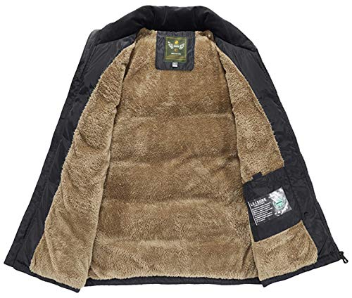 Vcansion Men's Winter Warm Puffer Vest Quilted Padded Sleeveless Jacket Black Us Xl/Asian 5Xl #TOP2