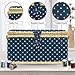SINGER Large Sewing Basket with Matching Zipper Pouch For Sewing & Organization On-The-Go (Polka Dot Print)