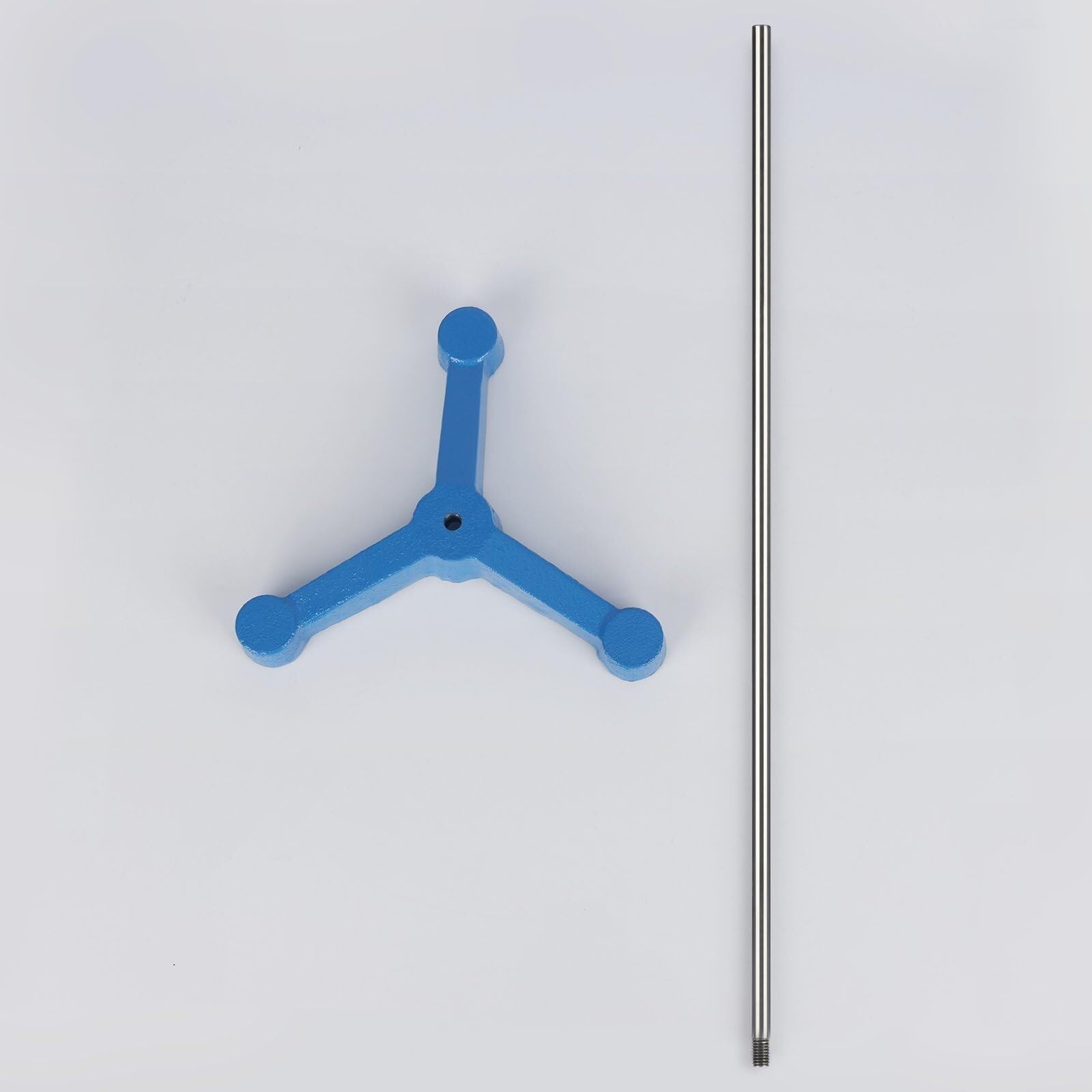 Base per retorta triangolare a treppiede con asta lunga - Supporto da laboratorio in acciaio inossidabile durevole per esperimenti stabili, 135 mm