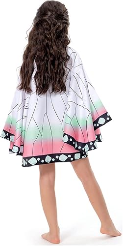 Vista 7 de Vaianie Kimono para niños, disfraz de cosplay, cárdigan, chaqueta, bata, capa de anime