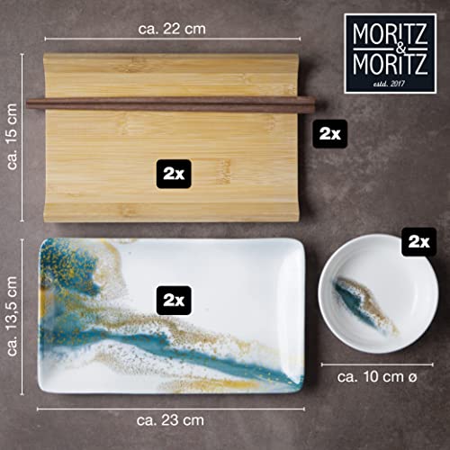 Moritz & Moritz Set di stoviglie da sushi per 2