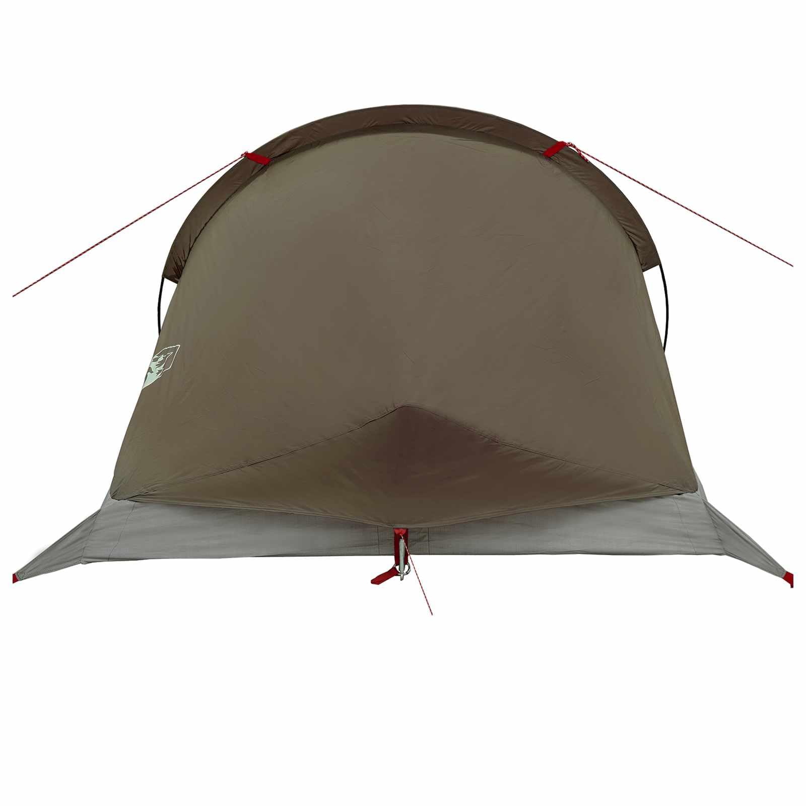 Trekkingzelt Braun und Grau für 4 Personen, 185T Polyester mit PU-Beschichtung, wasserdicht, atmungsaktiv, leichtes Kuppelzelt für Camping, Wanderung, Outdoor, Rucksack und Festival