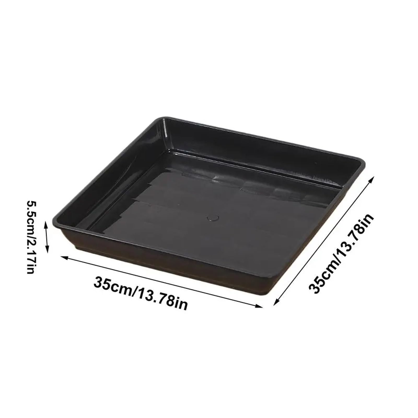 Sottovaso per vasi da fiori, 6 pezzi, resistenti, quadrati, 35 cm, per uso interno ed esterno, per piante da interno ed esterno