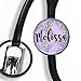 Stethoscope Tag - Purple Glitter Marble - Personalized Name - Steth ID Tag