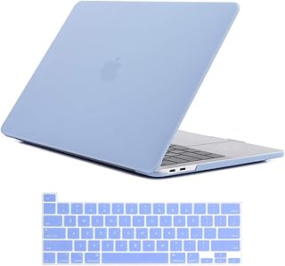 Se7enline Compatible with MacBook Pro 16 inch Case 2019/2021/2020 Hard Shell Protective Laptop Cover for Mac Pro 16-inch A2141 with Touch Bar Touch ID&Silicone Keyboard Cover, Serenity Blue