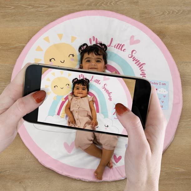 Parent's Choice Milestone Playmat with Marker Cards, Boy, Girl, Tummy Time (Rainbow)
