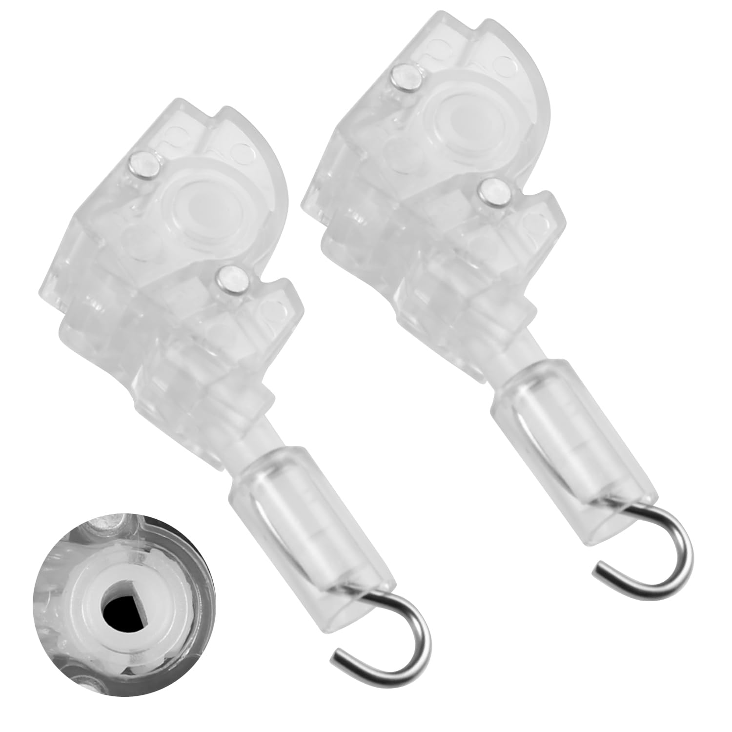 2 Pcs blinds tilt gear mechanism, square gear hook to connect blinds head rail, imitation wood blinds low profile tilt mechanism