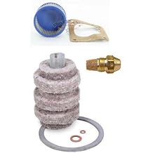 Oil Burner Tune Up Kit 0.75 Gallon 80 Solid Nozzle, 1A-30 Original Wool Felt Oil Filter and"A" Pump Screen Oil Burner Maintenance Kit