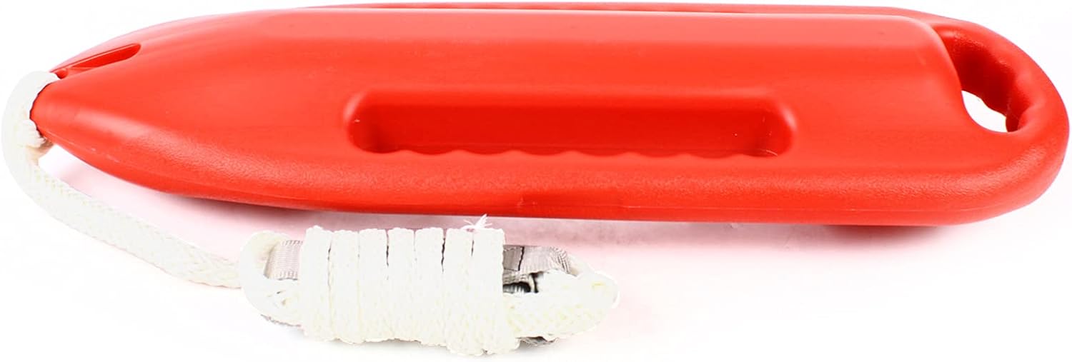 Lifeguard Rescue Tube,3 Handle Rescue Can Swimming Float W/5.25ft Pe Rope,Open Water Rescue Lifesaving Non-Leakage,Weight Capacity 154lbs,One-Piece Molding(Orange)