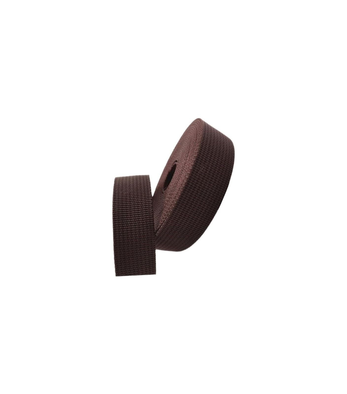 FGJsfhrDTU Webbing, Herringbone Polypropylene 25mm Multicolor 5-50 Yard(Coffee,50 yard)