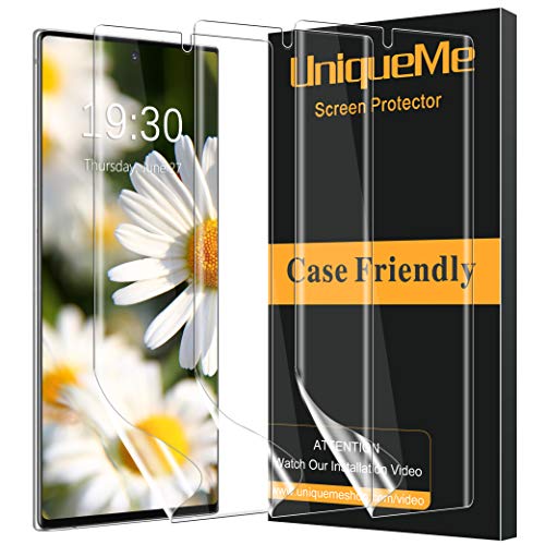 [3 Pack] UniqueMe Screen Protector Compatible with Samsung Galaxy Note 10 Plus/Samsung Galaxy Note 10+ / Note 10 Plus 5G,[Anhydrous adsorption] Soft TPU with Lifetime Replacement Warranty
