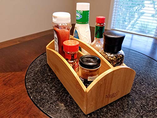 SplashSoup Bamboo Caddy, Home Accessory, Bathroom Counter and Kitchen Cabinet Organizer and Storage Holder